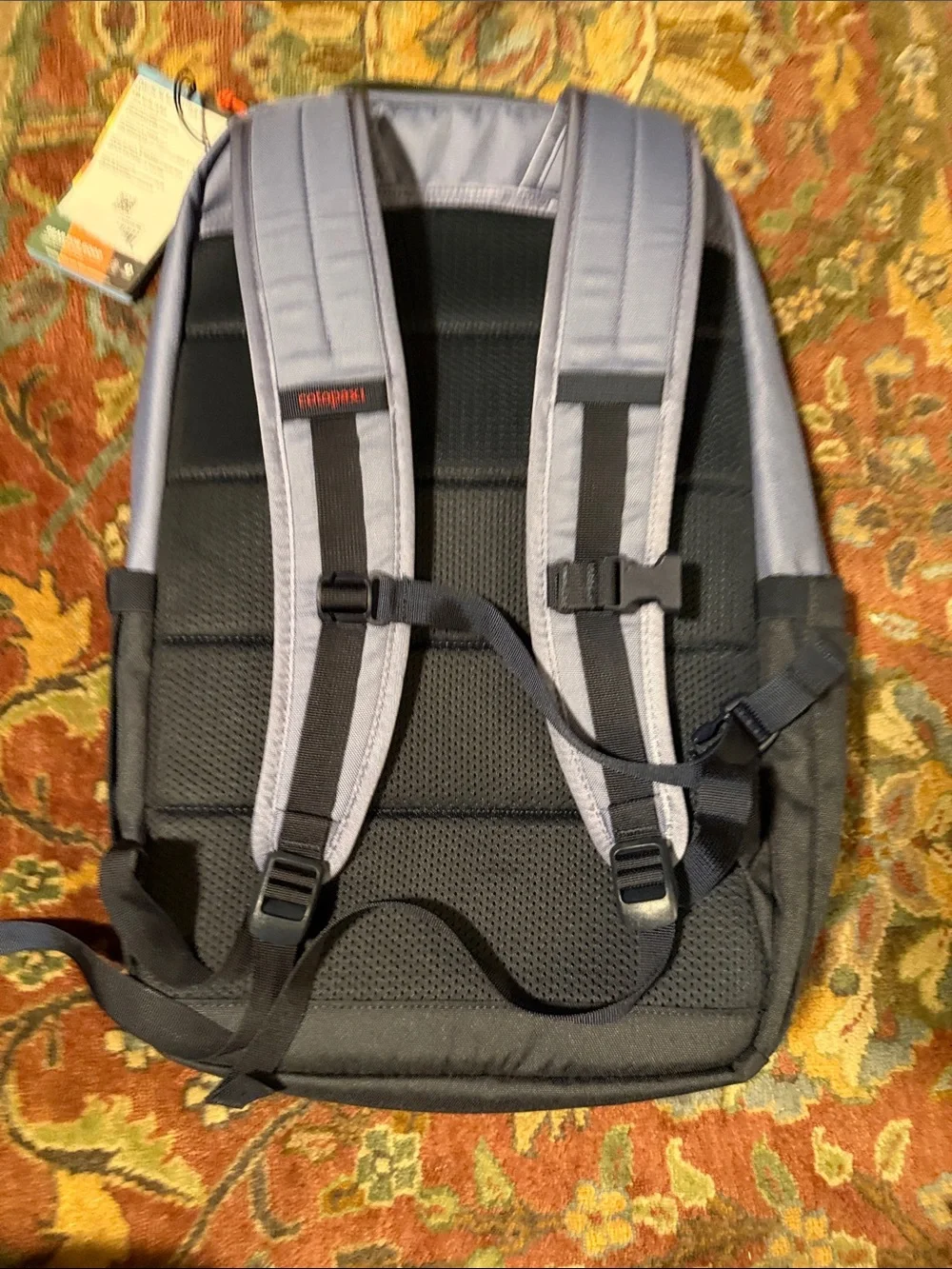 Cotopaxi 26L Chiqullo Blue Smoke Carbon Black Backpack with Yellow Zipper Accent